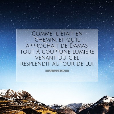 Actes 9:3 Verset biblique expliqué