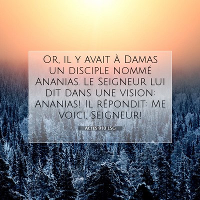 Actes 9:10 Verset biblique expliqué