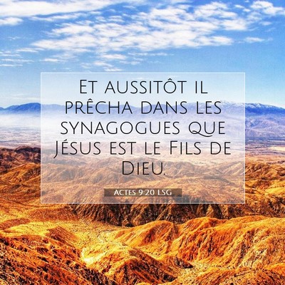 Actes 9:20 Verset biblique expliqué