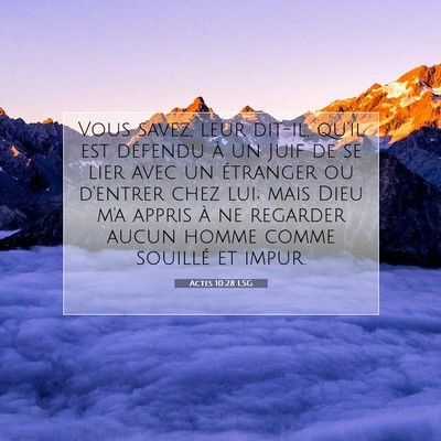 Actes 10:28 Verset biblique expliqué