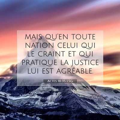 Actes 10:35 Verset biblique expliqué