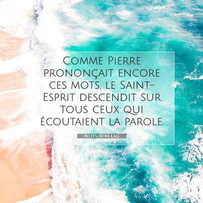 Actes 10:44 Verset biblique expliqué