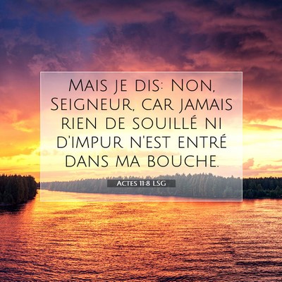 Actes 11:8 Verset biblique expliqué