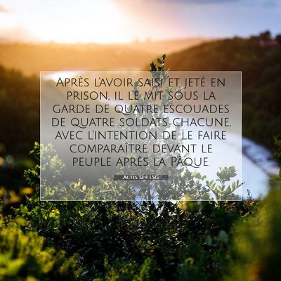 Actes 12:4 Verset biblique expliqué