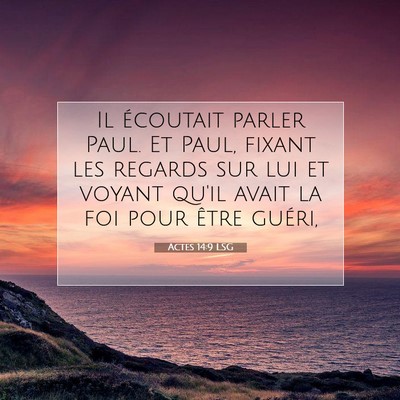 Actes 14:9 Verset biblique expliqué