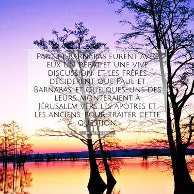 Actes 15:2 Verset biblique expliqué