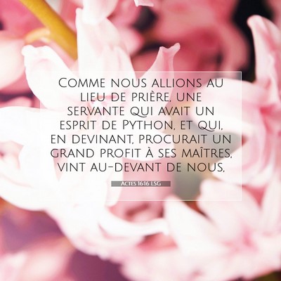Actes 16:16 Verset biblique expliqué