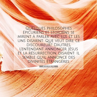 Actes 17:18 Verset biblique expliqué