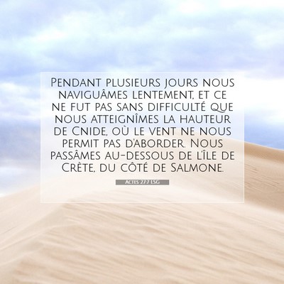 Actes 27:7 Verset biblique expliqué