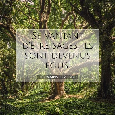 Romains 1:22 LSG Image du verset biblique