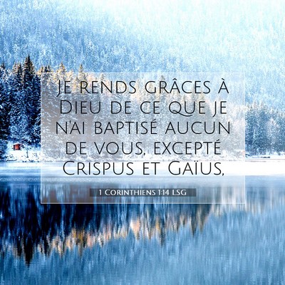1 Corinthiens 1:14 LSG Image du verset biblique