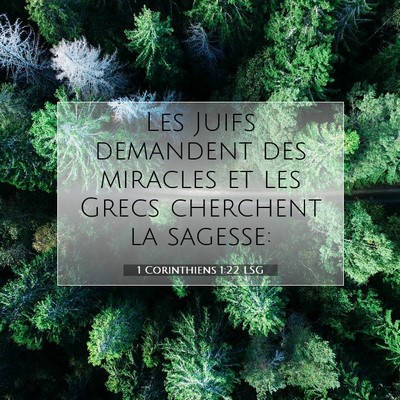 1 Corinthiens 1:22 LSG Image du verset biblique