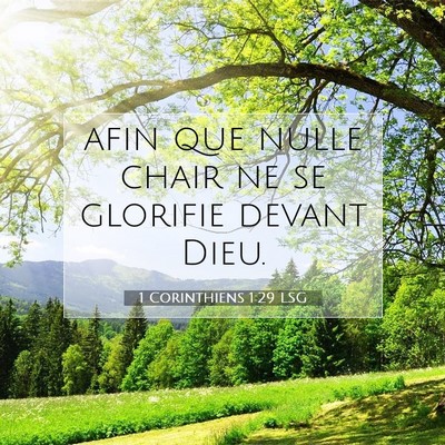 1 Corinthiens 1:29 LSG Image du verset biblique
