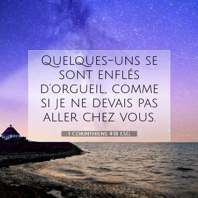 1 Corinthiens 4:18 LSG Image du verset biblique