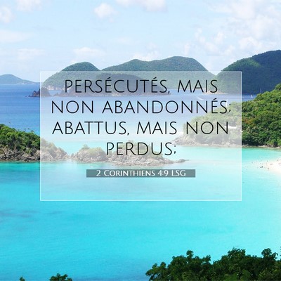2 Corinthiens 4:9 LSG Image du verset biblique