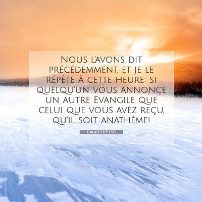 Galates 1:9 Verset biblique expliqué