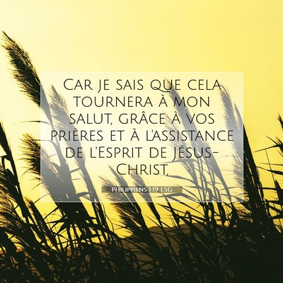 Philippiens 1:19 LSG Image du verset biblique