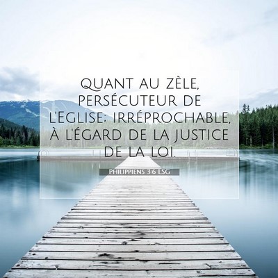 Philippiens 3:6 LSG Image du verset biblique