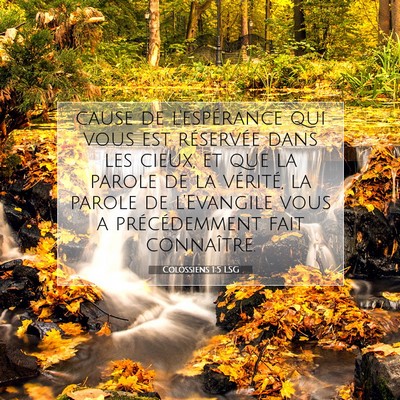 Colossiens 1:5 LSG Image du verset biblique