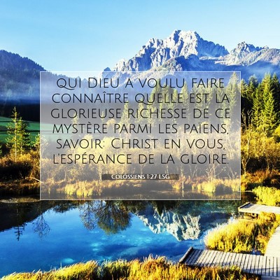 Colossiens 1:27 LSG Image du verset biblique