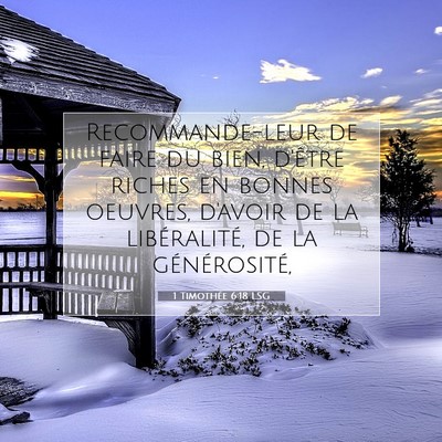 1 Timothée 6:18 LSG Image du verset biblique