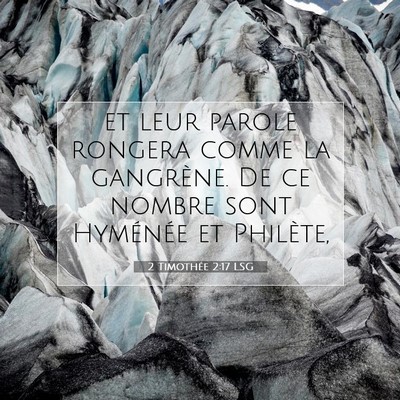2 Timothée 2:17 LSG Image du verset biblique