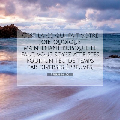 1 Pierre 1:6 LSG Image du verset biblique