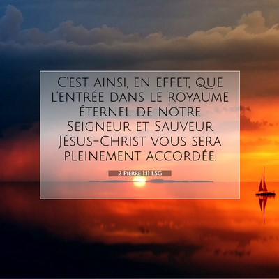 2 Pierre 1:11 LSG Image du verset biblique