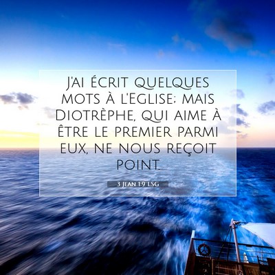 3 Jean 1:9 Verset biblique expliqué