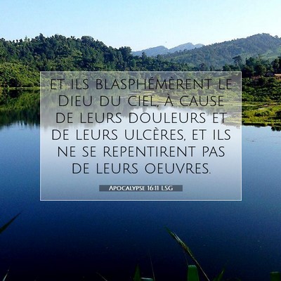 Apocalypse 16:11 LSG Image du verset biblique