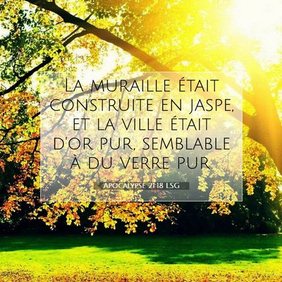 Apocalypse 21:18 LSG Image du verset biblique